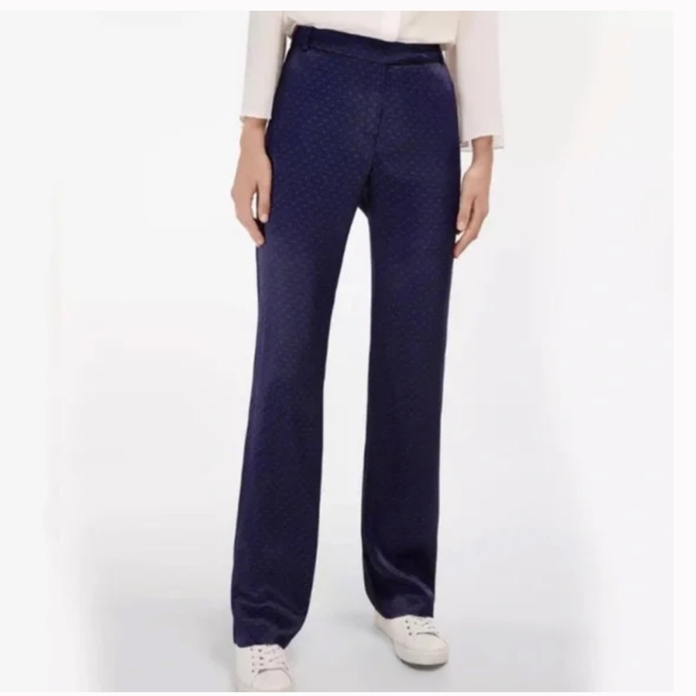 Massimo Dutti Navy Blue Women's Pants